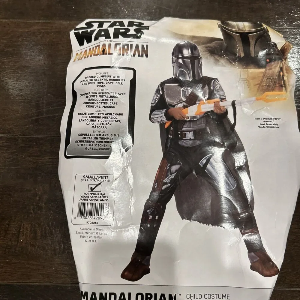 Rubie’s Star Wars The Mandalorian Beskar Armor Child Sz Small Halloween Costume - Picture 5 of 9